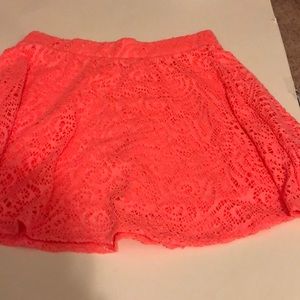 Pink mini skirt